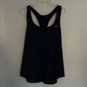 Nike Women's Black and Pink Tank Top